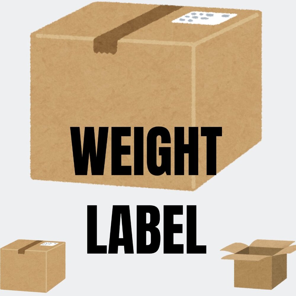 Weight label for orders of the live show that are over 5 pounds